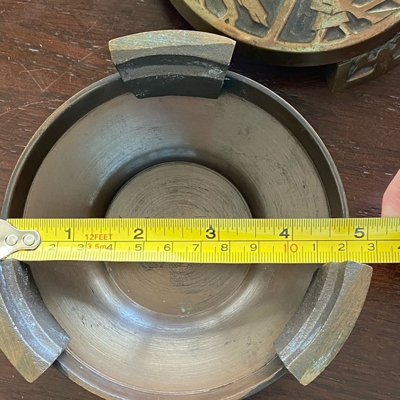 Vintage Aedel Malm Bronze candle holders folk story mid century 50s 60s Denmark - Picture 9 of 11